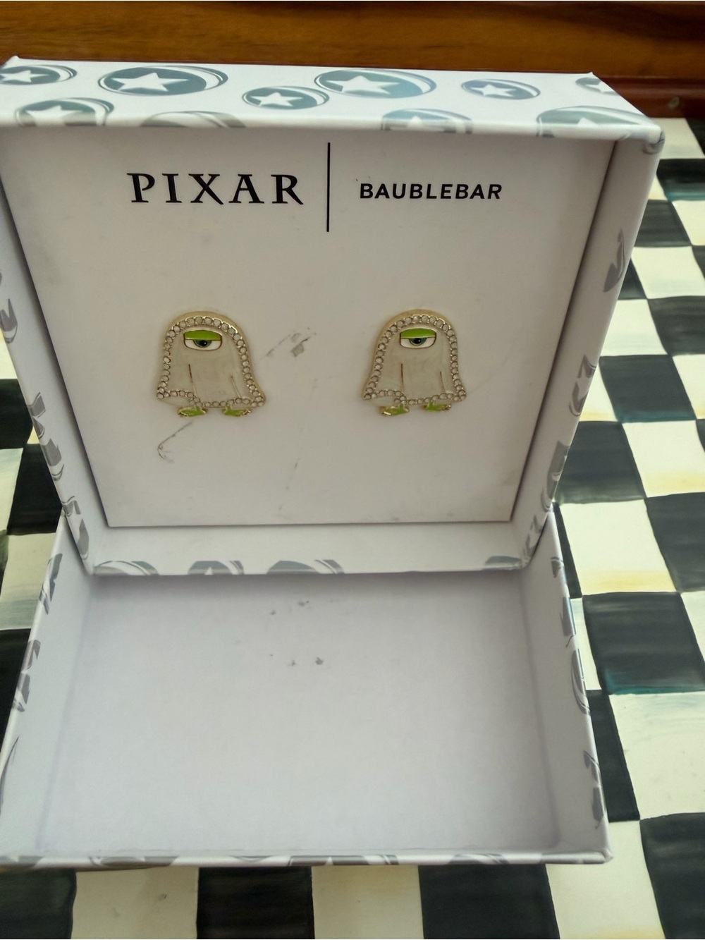 BaubleBar x PIXAR Green Monster Stud Earrings Halloween